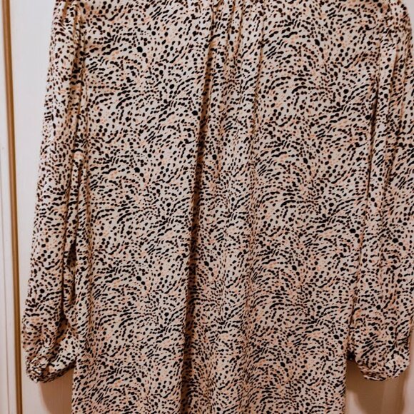 Animal Print Cynthia Rowley 1X blouse - Picture 5 of 6